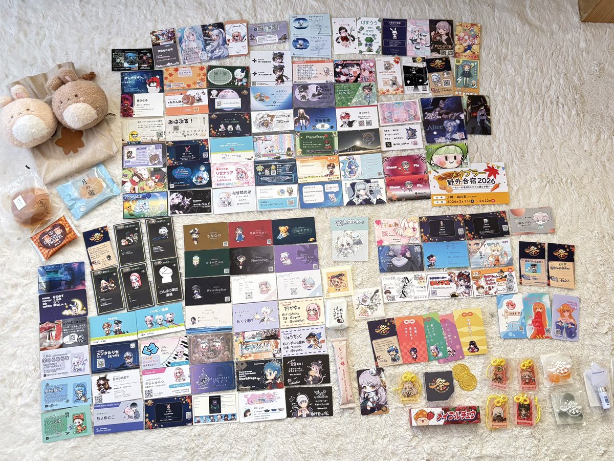 akuman_maple's tweet photo. オフイベ2日間参加しました！
名刺交換したりグッズ等くださったり色々お話できた方、ありがとうございました！！
あったけぇメイプラーばかりでした🍄

くるみの人たちにもっと会いたかった…😂😂
#2025SuperMapleParty https://t.co/9pqpyxFMwQ