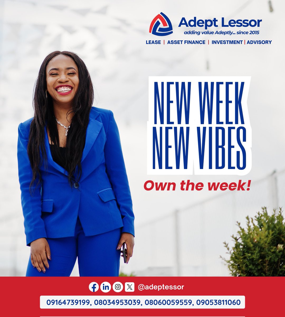 Happy new week!

#adeptlessor #buynowpaysmallsmall #assetfinancing  #buygadgetsoncredit #flexiblepayments