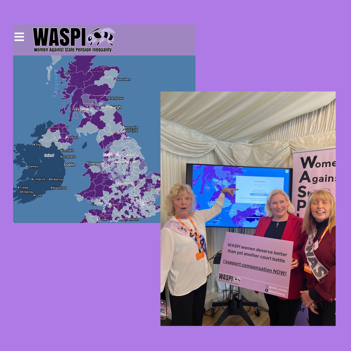 WASPI_Campaign's tweet image. MPs at the Westminster drop-in valued our interactive map showing #WASPI support! 📍📊 Let them know how they represent you—send them this link: ow.ly/52iv50Xp8q2 and demand justice! #notgoingaway #fairandfastcompensation.