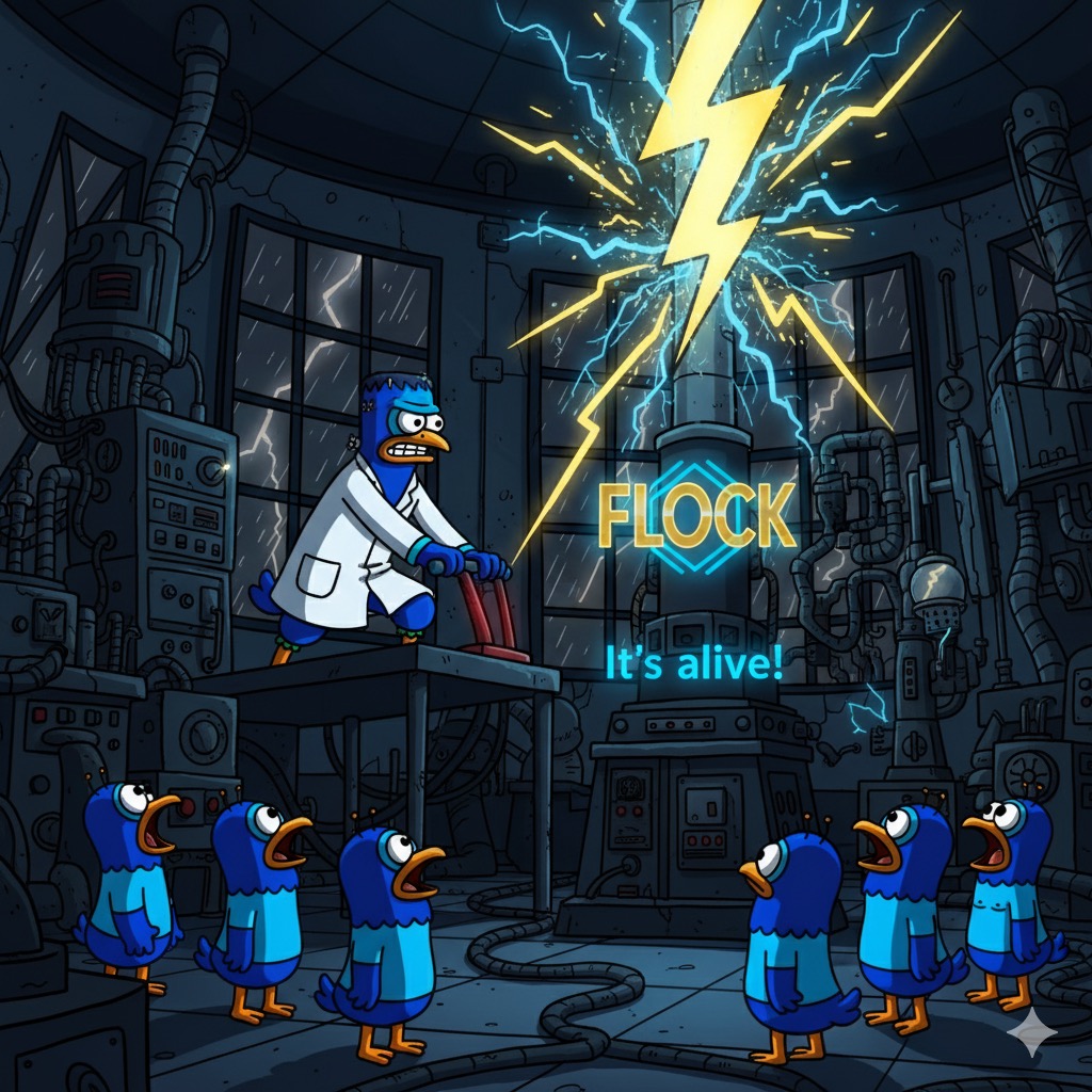 VisitFlocktopia's tweet photo. “It’s alive!” ⚡🦩
New poll: Higher Rewards for Poll Creators?
@FlockerzToken’s creators give life to the system — should they earn more power for their creations? 💰💭
#Flockerz #VoteToEarn #CryptoCommunity #MemeCoinEnergy #Frankenstein #FlockTogether https://t.co/zKJ7LL8vMt