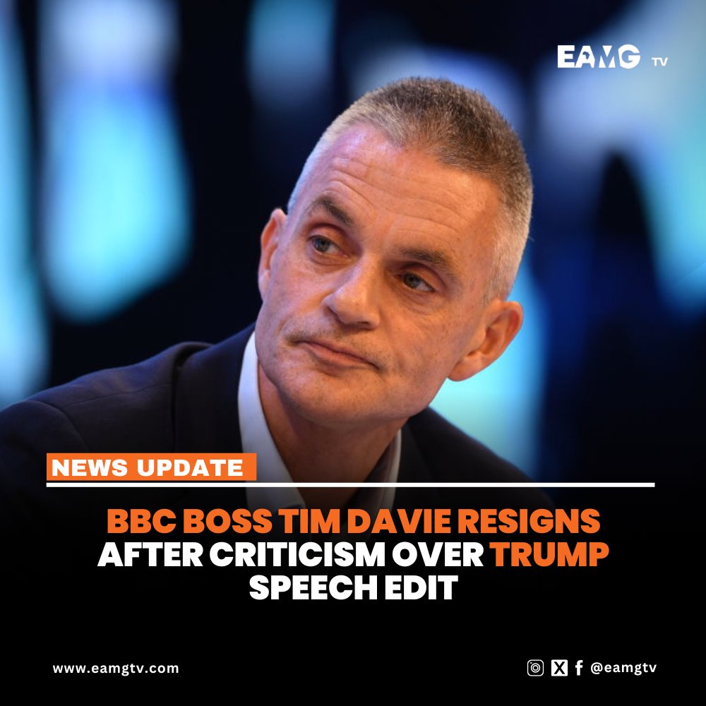 The director-general of the British Broadcasting Corporation (BBC) has resigned after a row over the editing of a speech made by US President Donald Trump on the day of the 2021 attack on the United States Capitol. #EAMGtv

READ: eastafrica.media/headlines/bbc-…