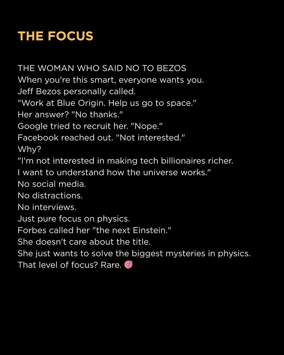 Inilah Sabrina Gonzalez Pasterski...!

• Pada usia 14 tahun dia merakit sebuah pesawat terbang di garasinya...
• Pada usia 16 tahun dia menerbangkan pesawat tsb...
• Pada usia 21 tahun dia lulus dari MIT dengan prestasi sempurna 5.0 GPA

Sekarang...?

• Dia memecahkan misteri