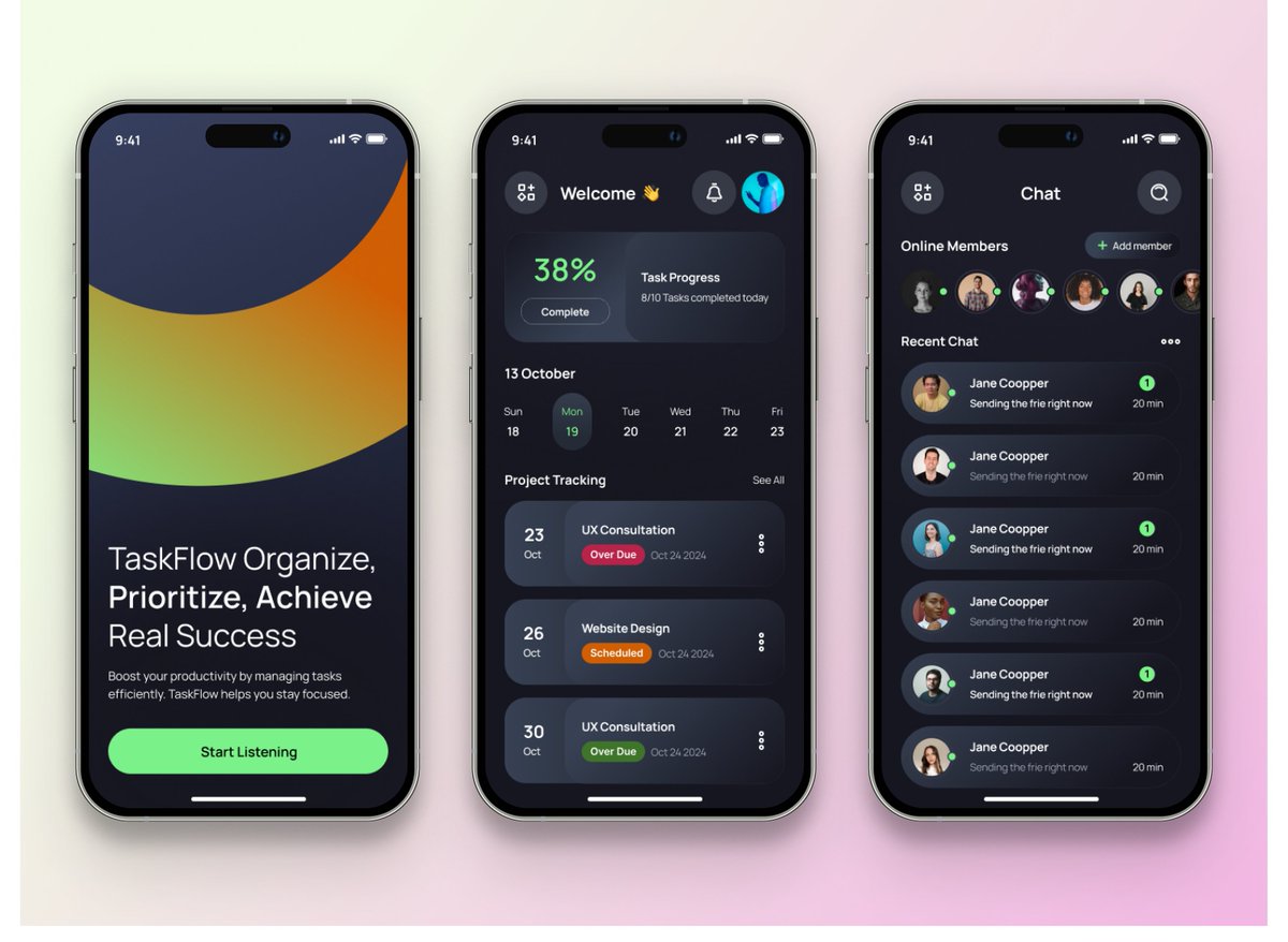 YoIkbal's tweet image. 🚀 Built in Figma, perfect for freelancers, teams, and professionals who value simplicity with style.

👉 Visit: nexila.agency
📅 Book a call: cal.com/booknexila/30m…
📩 hi@nexila.agency

#UIDesign #UXDesign #MobileAppDesign #TaskManagement