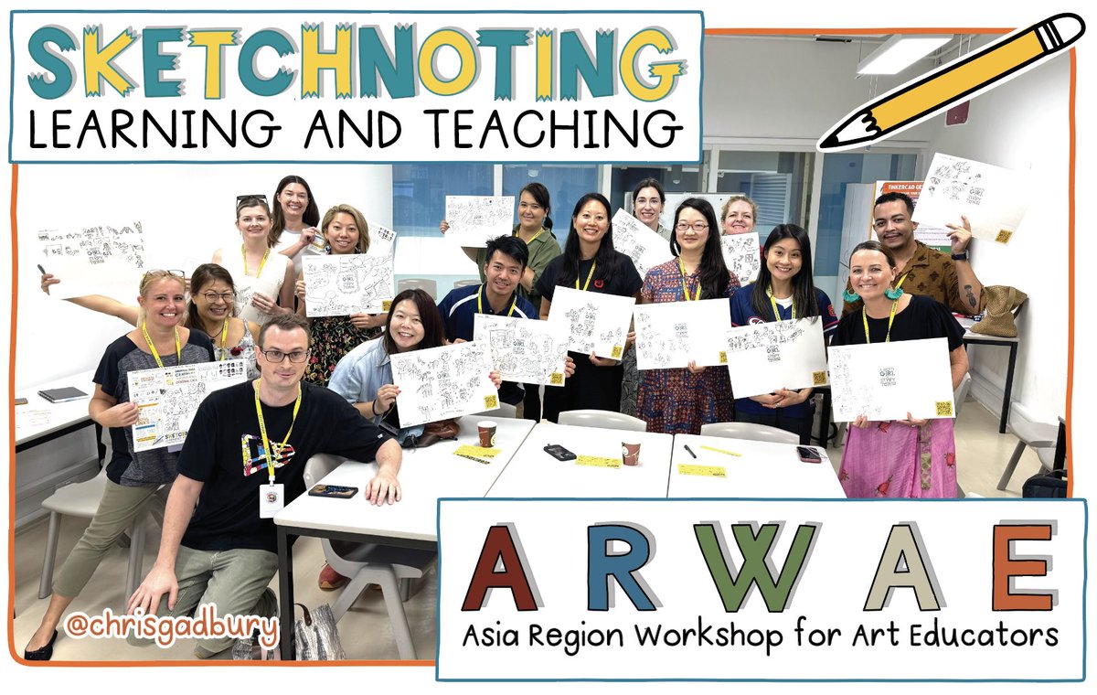Thanks to everyone who attended my Sketchnoting Workshop for Art Teachers this weekend. #arwae