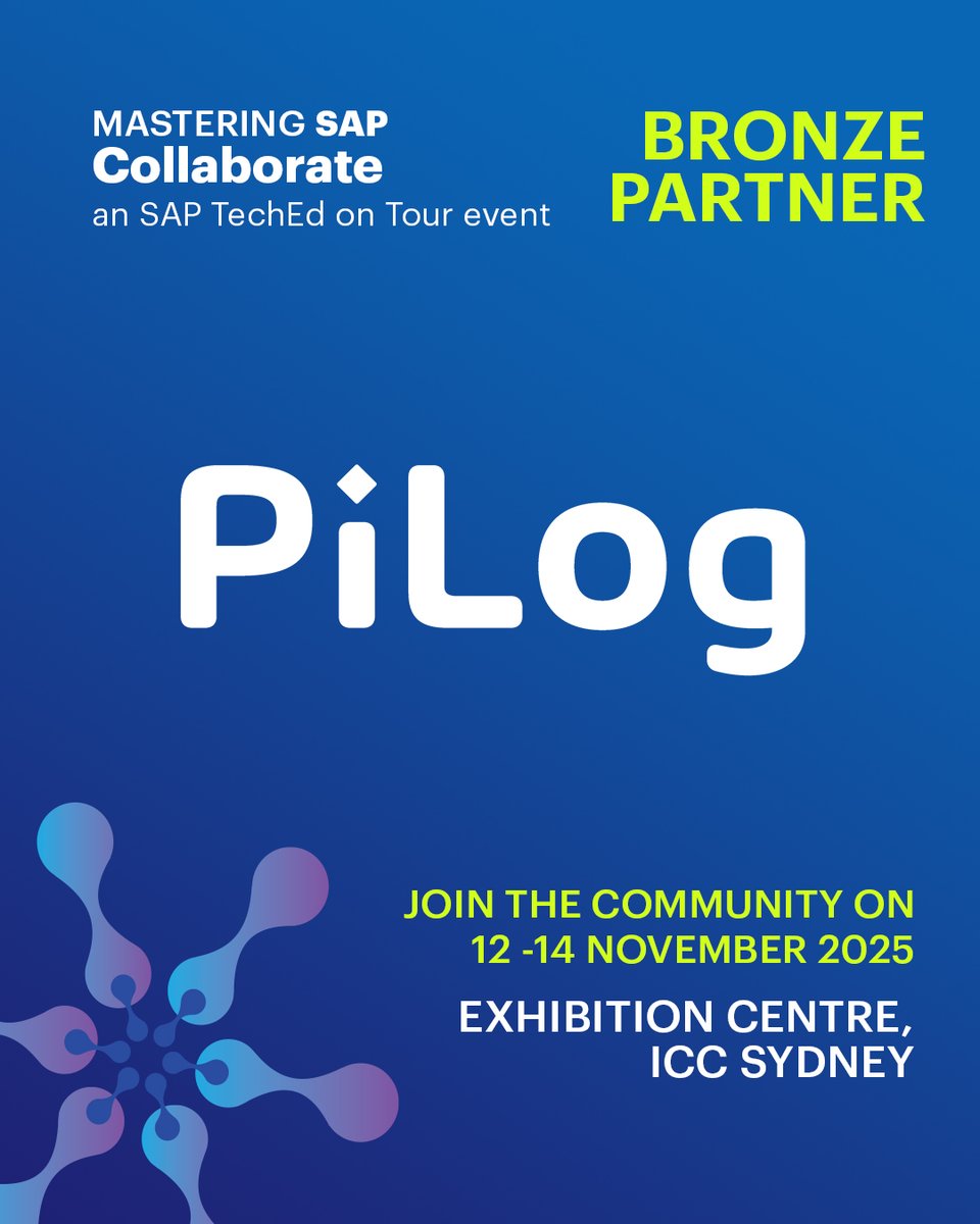 PiLog_group's tweet image. LIVE at #MasteringSAP TechEd Sydney – Booth B7
📅 12–14 Nov | ICC Sydney

#PiLogGroup – Bronze Sponsor – showcasing SAP-Endorsed #DataQuality &amp;amp; #Governance solutions.

💡 Live demo: Data Quality Fuels #AI Excellence

🎁 Win Meta Ray-Ban Glasses (exclusive to booth visitors)!
#MDM