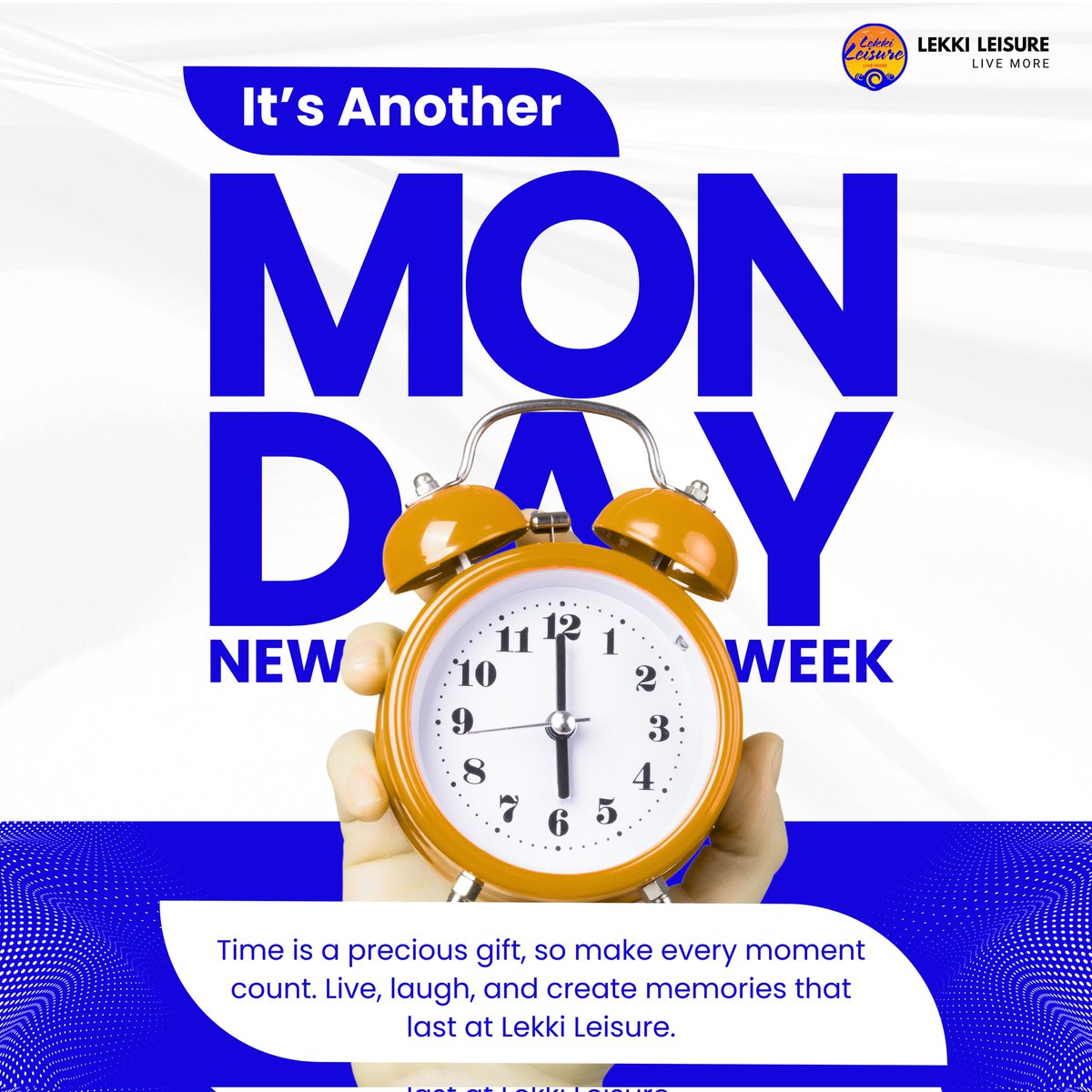 L3Hub's tweet image. It’s another beautiful Monday! 🌞
Time is precious, make every moment count. Start your week with good vibes, laughter, and fun memories at Lekki Leisure 💙🌴
#LekkiLeisure