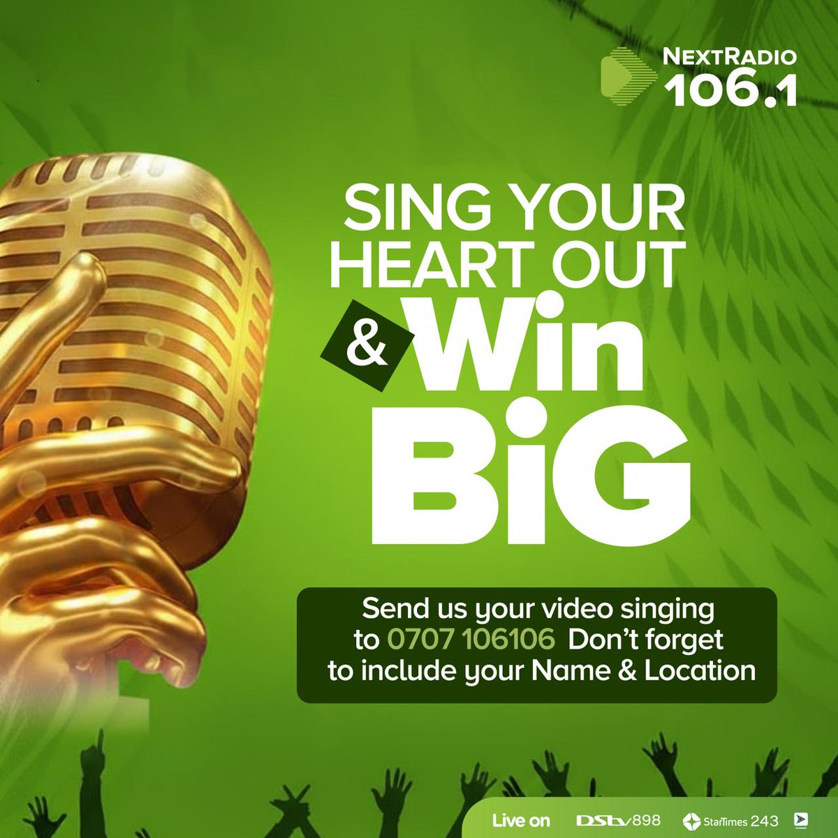 nextradio_ug's tweet photo. Another week, another voice that could steal the show. Who’s your favorite so far?
Join The Next Voice by recording your singing video and sending it to 0707 106 106. Don’t forget your name and location.
#NextVoice #NextRadioUg https://t.co/YumRW7h9t3
