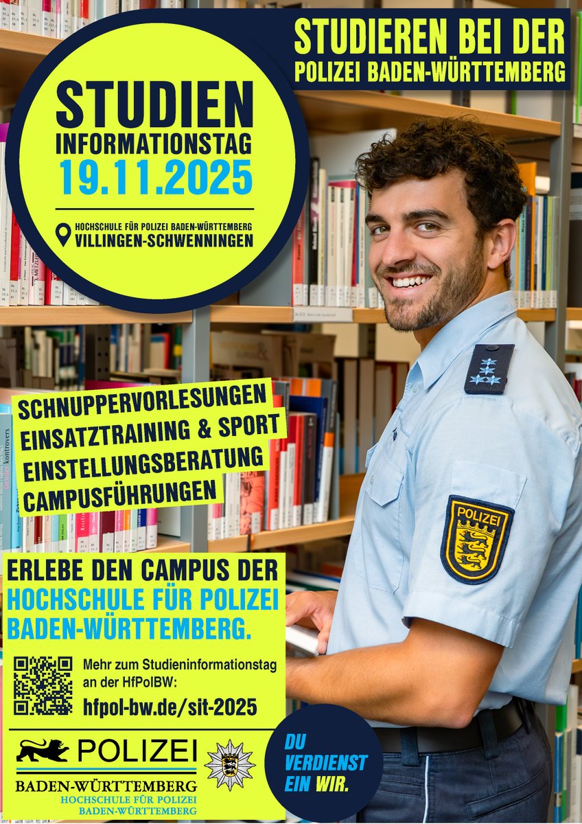 👮🏻ℹ️

Studien Informationstag
📅 19.11.2025
📍#VillingenSchwenningen