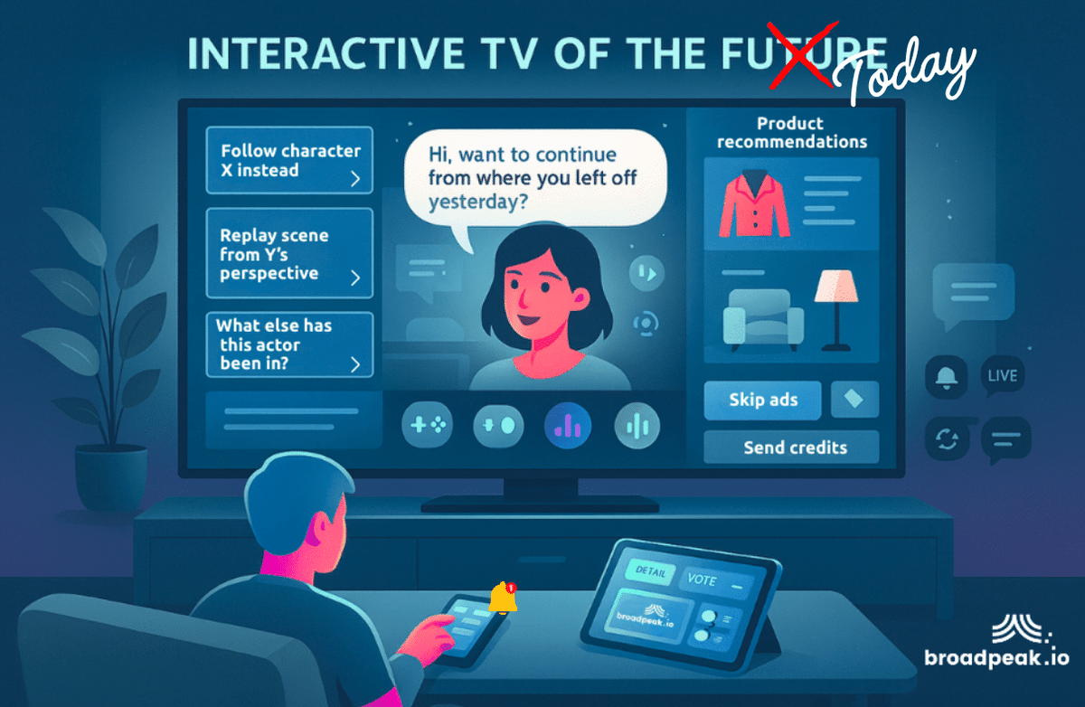 broadpeakio's tweet image. Interactive TV has turned watching into participating. Our new piece, “The Evolution of Interactive TV,” looks at how we got here and what’s next for content and ads that respond in real time. Read it here 👇
🔗 broadpeak.io/the-evolution-…
#Personalization #AdTech #Contextualization