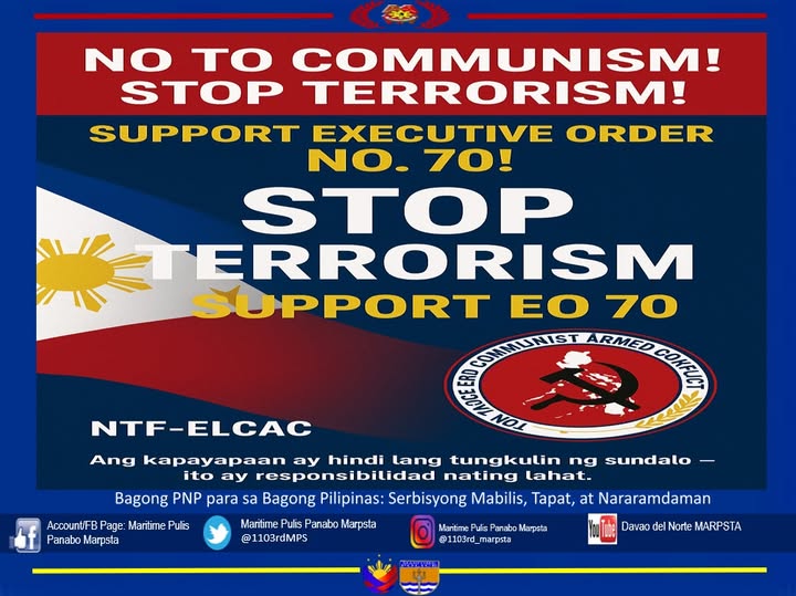 1103rdMPS's tweet photo. 📷 NO TO COMMUNISM! STOP TERRORISM!

Bagong PNP para sa Bagong Pilipinas: Serbisyong Mabilis, Tapat, at Nararamdaman https://t.co/gdtrfVf9HN