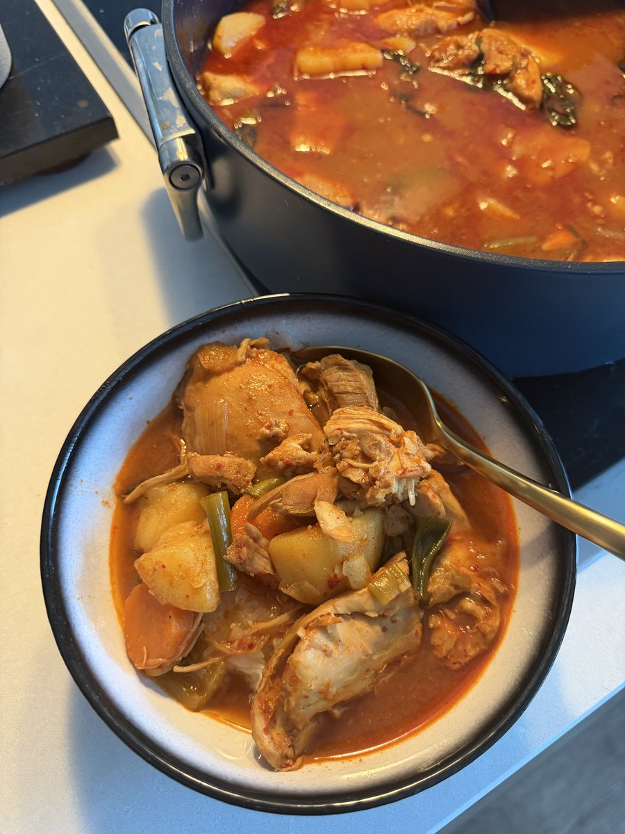 I made a gochujang chicken stew today 😌😌