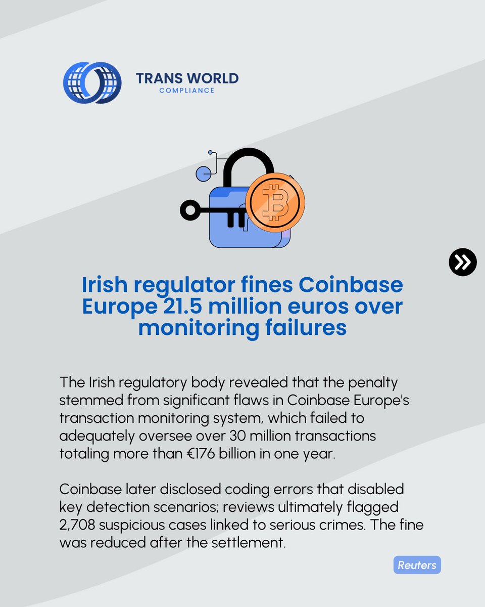 TransWorldComp's tweet image. #News | AML failures, whistleblower retaliation, and compliance gaps show one thing: systems are only as strong as the people enforcing them—and the ones willing to speak up.

Read more here: hubs.la/Q03Sl2jy0

#Crypto #AML #Compliance