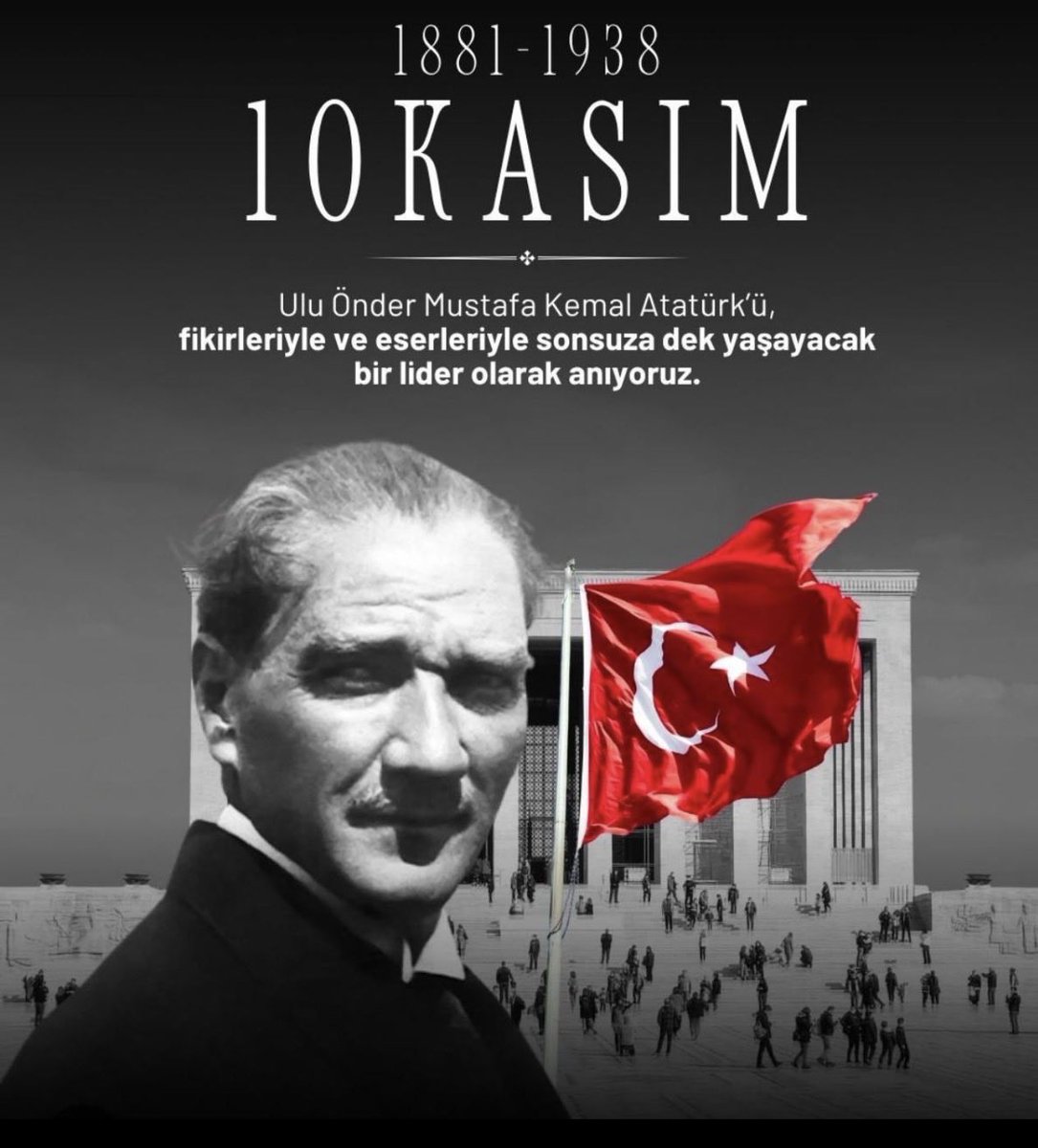 osoyrac's tweet photo. Cumhuriyetimizin kurucusu, Ulu Önder Gazi Mustafa Kemal Atatürk’ü
ebedi istirahatinin 87. yıl dönümünde özlemle, minnetle ve sonsuz bir saygıyla anıyoruz. https://t.co/I4AMXURHT2