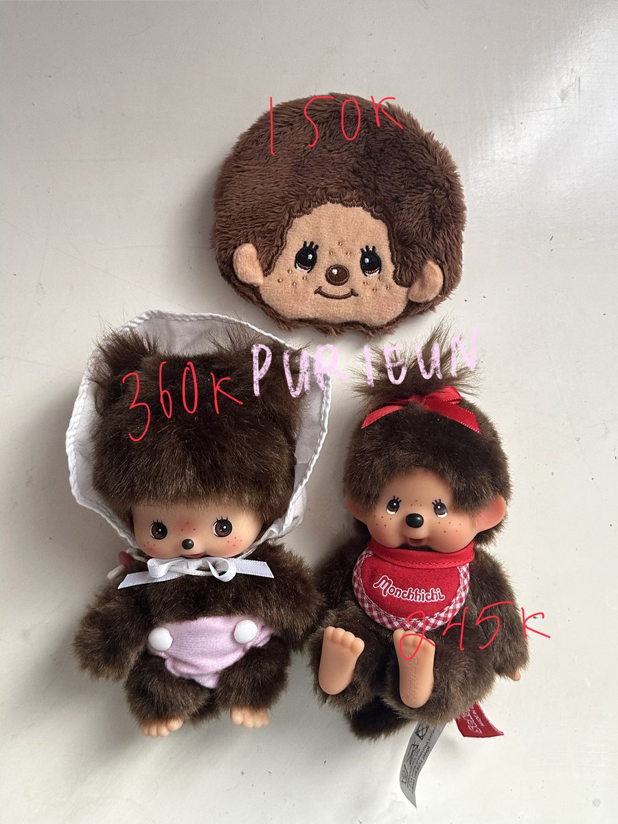 wts ori sekiguchi monchhichi doll plushie ready ina

monchhichi boy coin pouch
bebichhichi girl sitting plush
monchhichi girl sitting

all good condi cuman dipajang

dom jkt (exc adm 8%) bisa split pay original