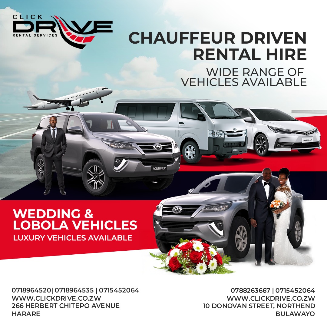 ClickdriveZim's tweet image. 𝑪𝒍𝒊𝒄𝒌𝒅𝒓𝒊𝒗𝒆 𝑪𝒂𝒓 𝑹𝒆𝒏𝒕𝒂𝒍 𝑺𝒆𝒓𝒗𝒊𝒄𝒆𝒔

For moments that matter most,  arrive with grace, poise, and prestige. Click Drive offers luxury chauffeur-driven vehicles perfect for 𝐰𝐞𝐝𝐝𝐢𝐧𝐠𝐬, 𝐥𝐨𝐛𝐨𝐥𝐚, 𝐚𝐧𝐝 𝐞𝐱𝐞𝐜𝐮𝐭𝐢𝐯𝐞 𝐭𝐫𝐚𝐯𝐞𝐥.💫 Where every…