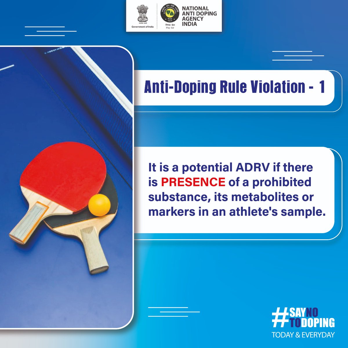 As an athlete or support personnel, knowing the Anti-Doping Rule Violations (ADRVs) is essential to uphold fair play and integrity in sport. Violating these rules under the National Anti-Doping Regulations can lead to severe consequences, including suspension or disqualification