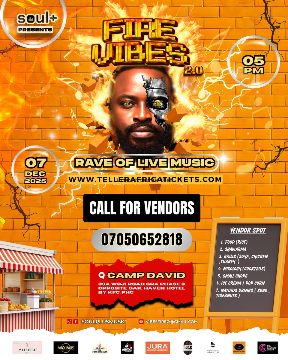 Calling for vendors 

Fire Vibes 2.0 🔥 

Get your spot ready