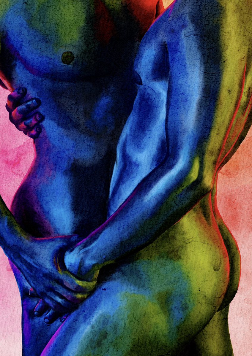gbleuart's tweet photo. Watercolour inspired by Nick&amp;Pierre photoshoot 
Made in procreate

#nickandpierre #procreate #menart #art #digitalart #watercolour #chudai https://t.co/9O2HGDBZNh