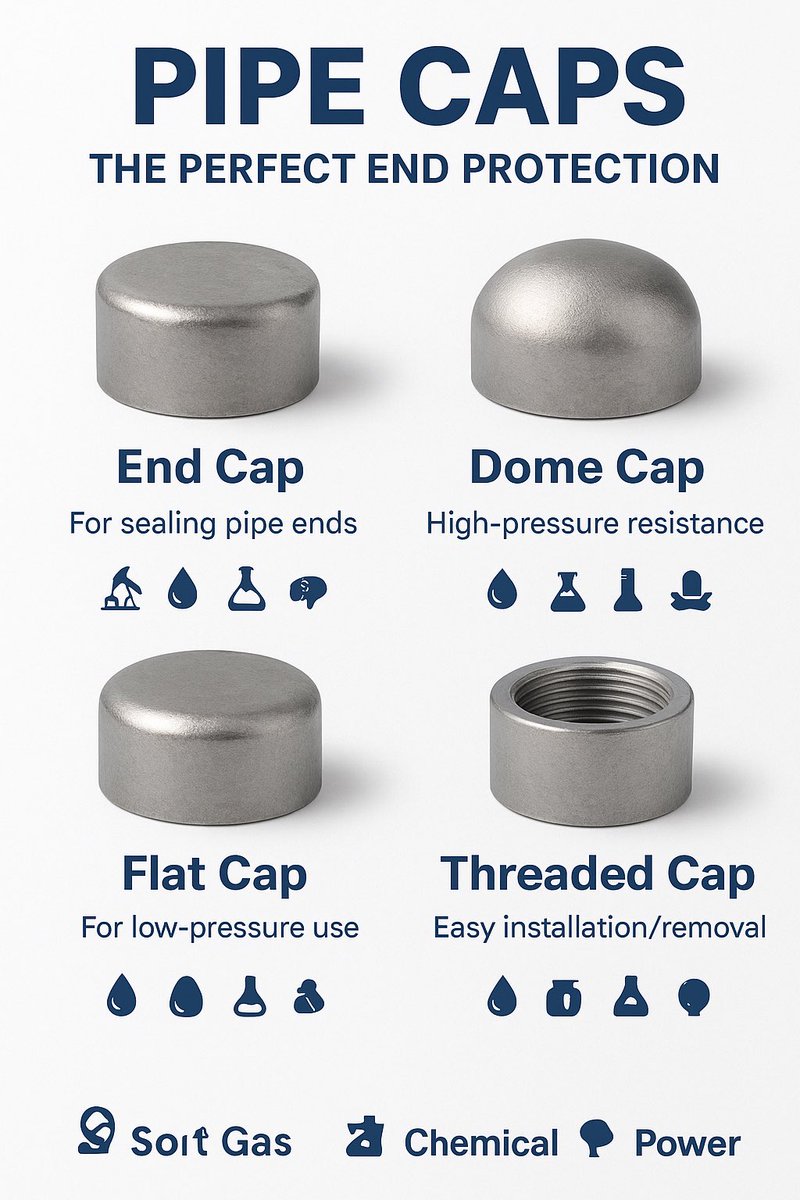 AmandaGe270913's tweet image. 🧱 PIPE CAPS — Small Part, Strong Seal!
Designed to close pipe ends and ensure zero leakage.
💡 Reliable, durable, and built for every industry.
#PipeFittings #PipeCap #IndustrialFlow #SteelFittings #PipingSolutions