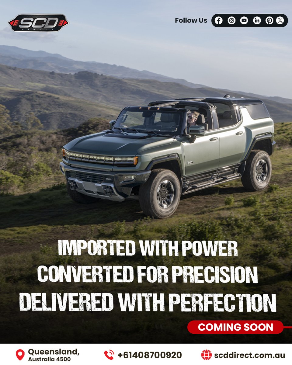 scddirect's tweet image. Power meets precision as SCD Direct delivers flawlessly converted performance vehicles built for Australian roads. Imported excellence, crafted for confidence. Coming soon.

#scddirect #rhdconversion #americantrucksinaustralia #uscarsaustralia #adrcompliant #vehicleconversion