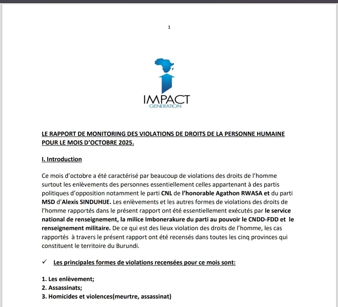 Il est ​Accusé de collaborer et recruter pour le groupe rebelle Red Tabara. Remis à la Documentation Militaire à 22h00, il est incarcéré au cachot de la Documentation Militaire à Ngaragara, Bujumbura. 2/2 <a href="/Red_Tabara/">RED Tabara</a> <a href="/Acatbdi/">ACAT-BURUNDI</a> <a href="/CNIDH_Bdi/">CNIDH-Burundi</a> <a href="/FrontLineHRD/">Front Line Defenders</a> <a href="/joe_philbert_ka/">Joe Philbert Karangwa</a>