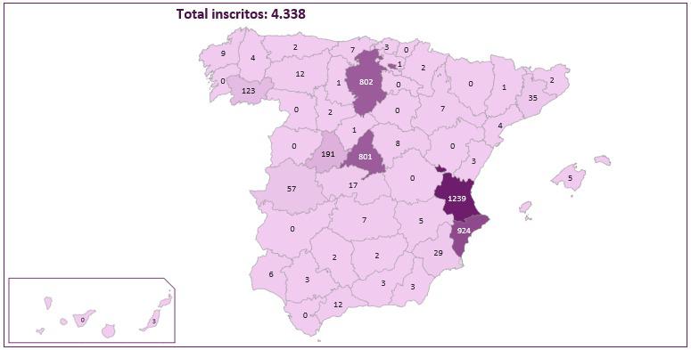 AESPANC's tweet image. ⌛️Actualización de mapa de inscripciones de la #CarreraDeLasCiudades
Valencia (1347)
Alicante (924)
Burgos (802)
Madrid (801)
Ávila (277)
Ourense (123)
Apoya la #investigación en #cancerpáncreas
¡No dejes tu ciudad sin morado!
Inscríbete en 👇🏼 carreracancerpancreas.es