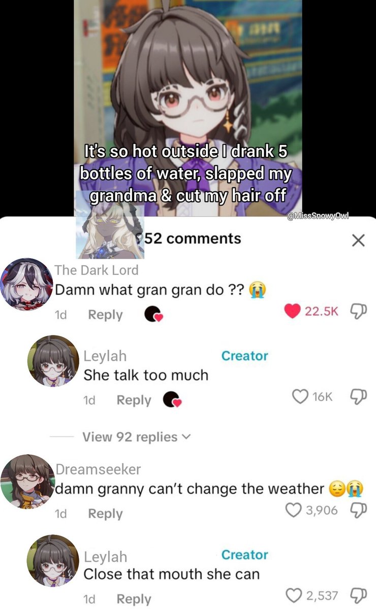 MissSnowyOwl's tweet photo. Little Leylah being nice to everyone but Nahralab will never not be funny to me😭 https://t.co/wOo5LBjxrl