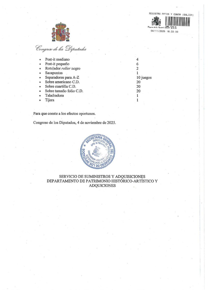 Cuando hablo de folios, es que son folios y no dinero ilícito, como me ha atribuido estrafalariamente la UCO en el folio nº 79 de su Informe 157/2025 del 03 de octubre de 2025 sin ninguna comprobación previa y con una única intencionalidad incriminatoria cuando hace referencia a
