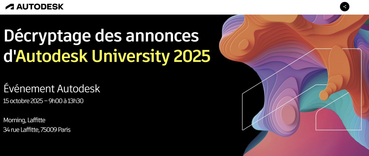 digiacomoemma's tweet image. [Replay] #innovation Revivez le décryptage d&apos;@autodesku University 2025 et accédez à toutes les présentations des Experts présents à la demande !
autode.sk/3JuOMDE