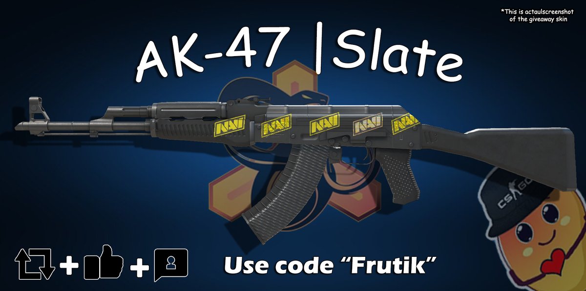 Frutik_'s tweet photo. 🎁AK-47 | Slate giveaway🎁

To enter:
☑️Follow me &amp; @1Frag1L_ 
☑️Repost and Like
☑️Tag friends

⏳Rolling in 5 days⌛️
#giveaway #CS2 #CS2giveaway https://t.co/ur8ZGQ8H95