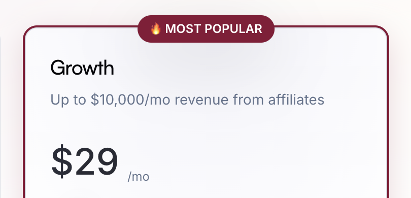 You can pay $49 to run one affiliate program.

Or… run two programs for different SaaS products and still pay less.

You pay less, get more. Now it’s time to reward yourself!