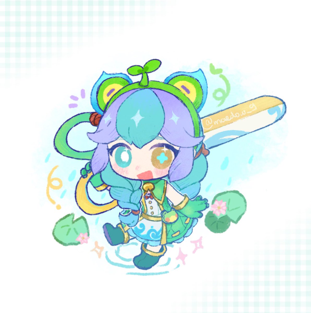 🐸🌧️
i drew her when i was in campus today :3 .. . 
#gwen 
#artoflegends