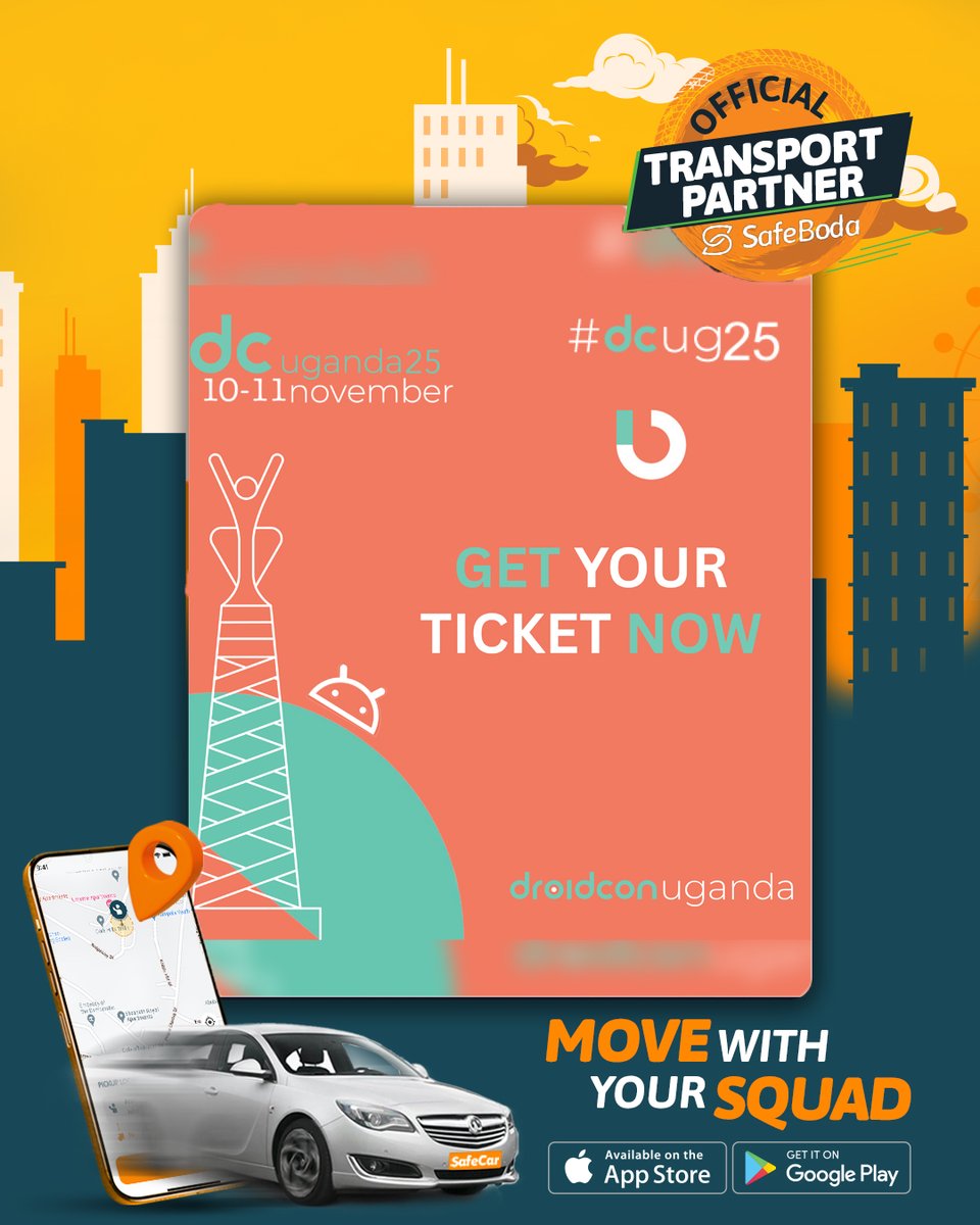 SafeBoda's tweet image. The dev community is OUTSIDE!
SafeBoda with SafeCar is powering your moves at #dcug25.
Tap Car in the app → arrive safe → dive into the sessions.