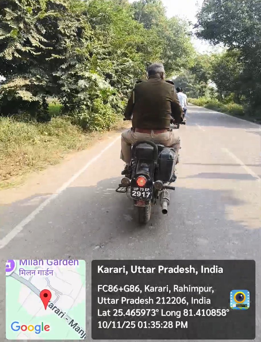 कौशाम्बी। दूसरो को नसीहत देने वाले अपने आप को नही देखते यातायात महीने मे आए दिन कौशाम्बी पुलिस हेलमेट न होने पर जनता का करती है चालान अब खुद पे क्या कार्रवाई करती है कौशांबी पुलिस बिना हेलमेट के साबह करारी के पास बुलेट से भर रहे हैं फ़र्राटा।  <a href="/Uppolice/">UP POLICE</a>  <a href="/kaushambipolice/">KAUSHAMBI POLICE</a>