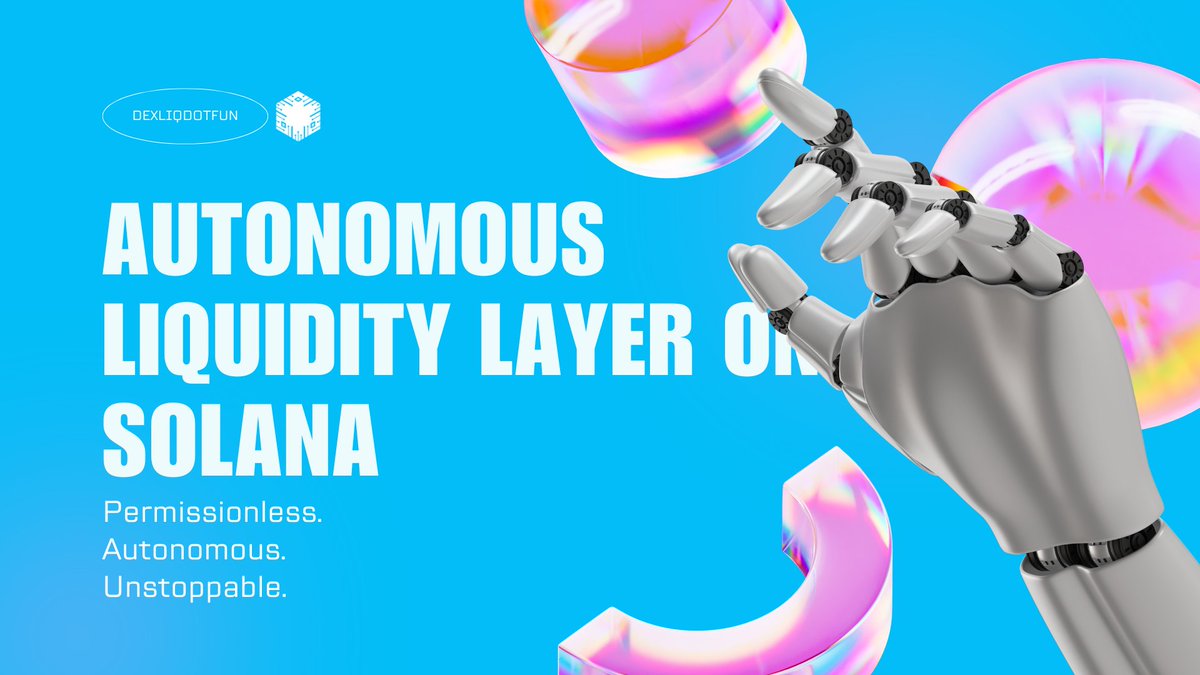 dexliqdotfun's tweet photo. DEXLIQ // Autonomous Liquidity Protocol  

running on Solana mainnet  

nzUdX3m8GdM5YtXsuNCNdXt9zrv1uFKG2dyjxdjpump

https://t.co/9gTOI0MxdM https://t.co/RhRqNDzLmi