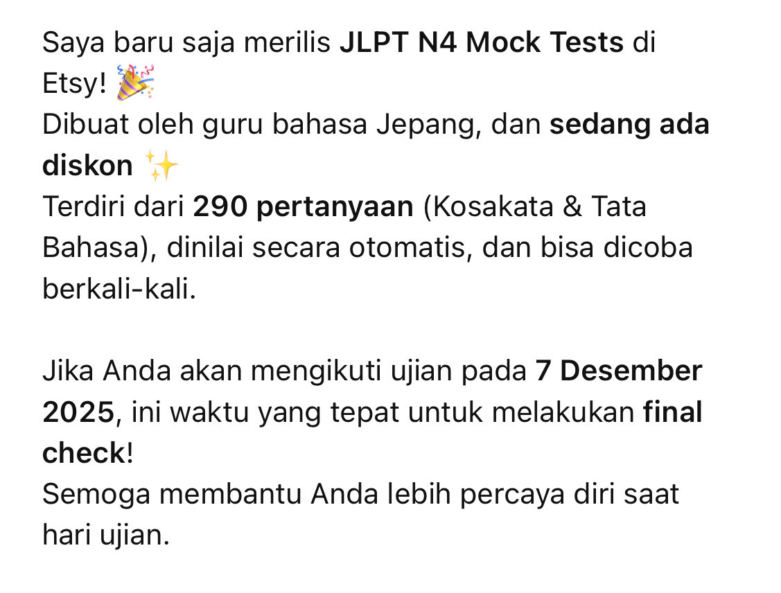 recreation081's tweet photo. #JLPT #JLPTN4 #BelajarBahasaJepang #PersiapanJLPT #UjianBahasaJepang #BelajarJepang

https://t.co/PvRLmmYX1Q https://t.co/jaCfYQpPAR