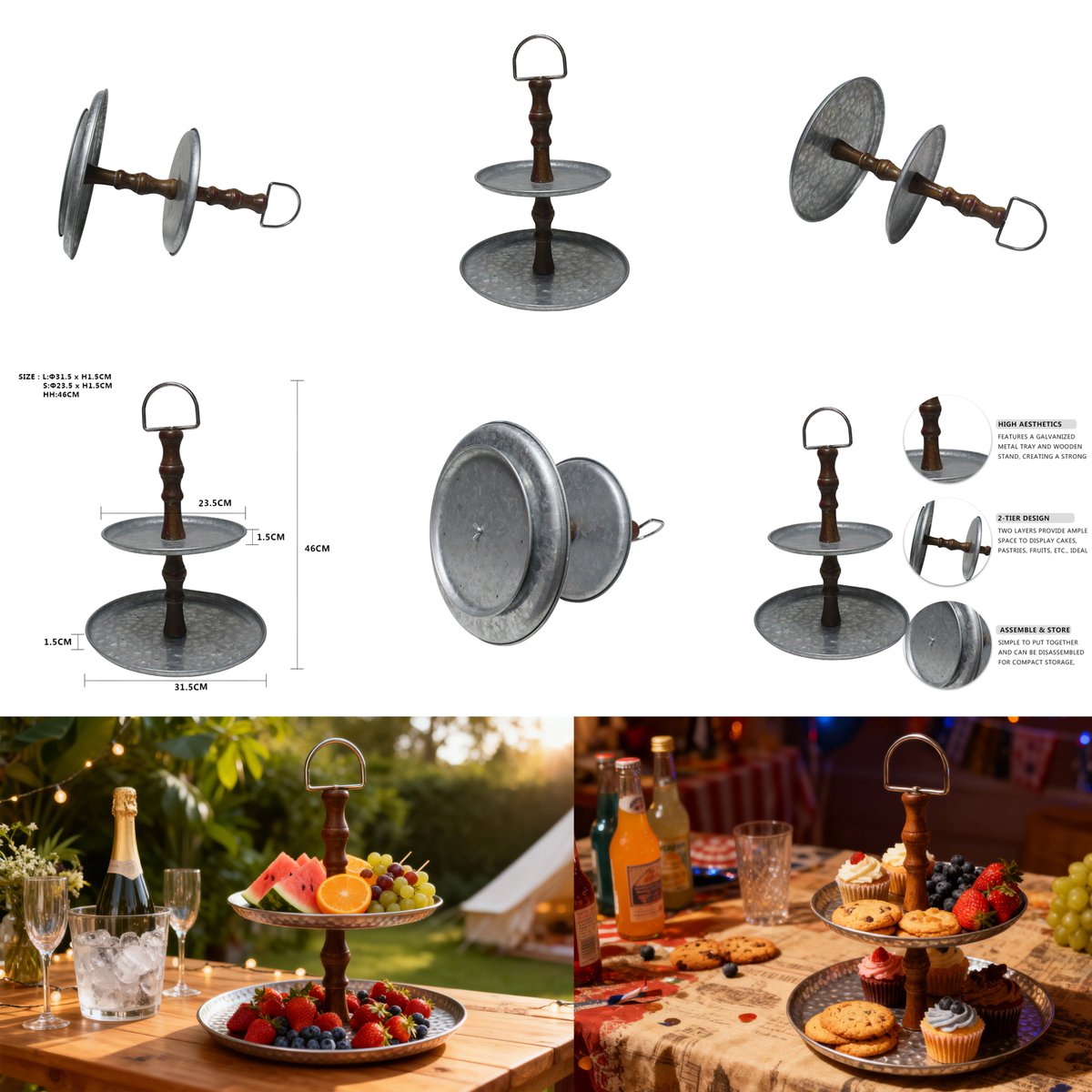 mifgarden's tweet image. Serve, Celebrate, and Impress
Whether it’s a cozy brunch or a festive evening, our galvanized two-tier stand elevates your presentation. Add warmth and personality to every table setting.
#HostEssentials #PartyDecor #TableInspiration #ServeWithStyle #RusticHome #GalvanizedDec