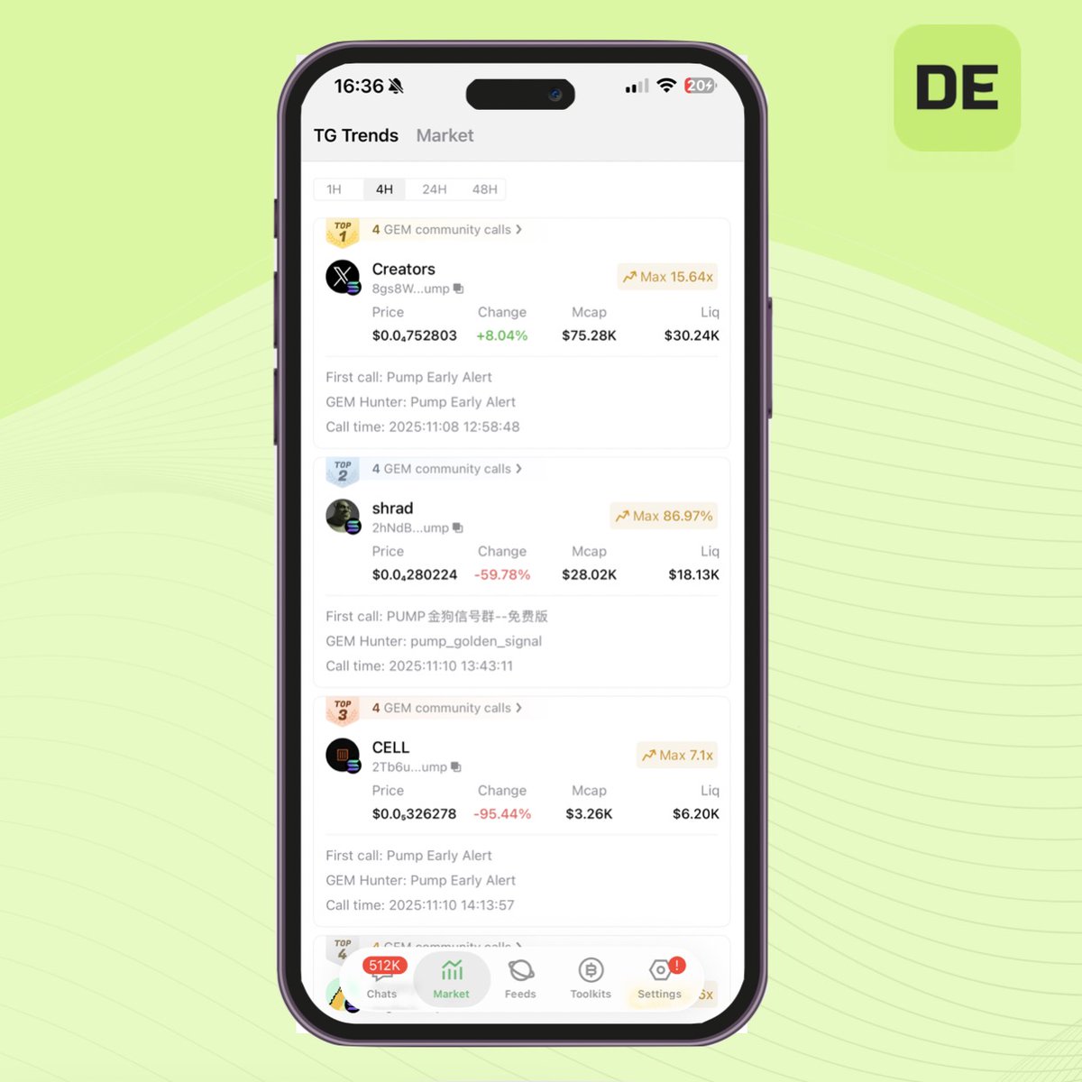 degenupofficial's tweet photo. Track what’s trending on #Telegram — in real time.
💬 TG Trends in #Degen shows which #GEMs the top #communities are calling.

#crypto #BTC #AlphaCalls #memecoins https://t.co/9trx06d90l