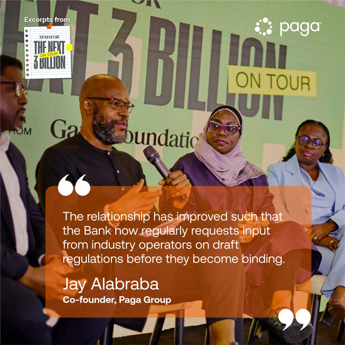 Collaboration is the new currency of progress.

At Semafor’s The Next 3 Billion Tour, our Co-founder, Jay Alabraba, shared insights on how Nigeria’s fintech landscape has evolved — from compliance to true collaboration. 

A decade ago, regulation felt one-directional. Today, the