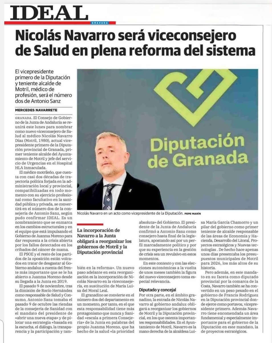 🔴 A Moreno Bonilla ya no le basta con derivar los recursos públicos al negocio sanitario privado. 

Su nuevo fichaje para la Consejería de Salud es un directivo de la sanidad privada. Ya nos saquean a cara descubierta y sin complejos. 

Blindan su privatización.