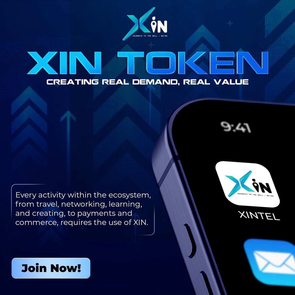 XIN Token - Creating real demand, real value
XIN Token is designed to generate genuine demand and real scarcity.
Every activity within the ecosystem, from travel, networking, and creating, to payments and commerce, requires the use of XIN.
Join now: ito.xintel.co
