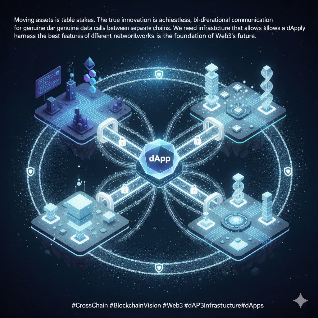 bea_block's tweet image. Beyond asset bridging: The true innovation is trustless, bi directional communication between chains. DApps will leverage every network&apos;s strengths. This is the foundation of Web3&apos;s future. #CrossChain #BlockchainVision #Web3Infrastructure #dApps