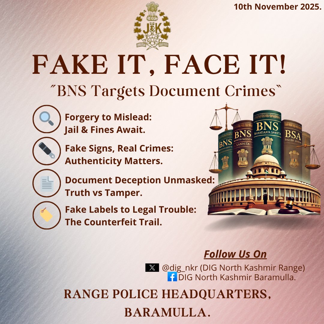 dig_north's tweet photo. BNS Targets Document Crimes! @JmuKmrPolice @KashmirPolice @HandwaraP @bandiporapolice @KupwaraCops @BaramullaPolice @SoporePolice @KNSKashmir @DailyExcelsior1 https://t.co/IAc28XG9sA