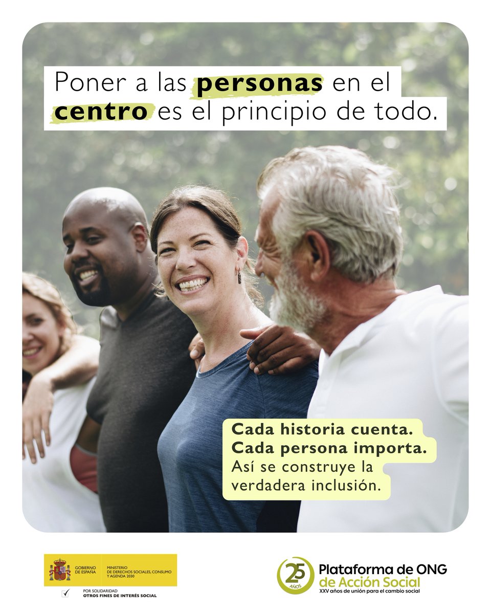 En el #TercerSector la prioridad son las personas: cada programa, proyecto y acción realizada busca una inclusión real, una que no se mida en cifras, sino en vidas que cambian, en barreras que se rompen y en oportunidades que se crean.
👉 Descubre más en plataformaong.org