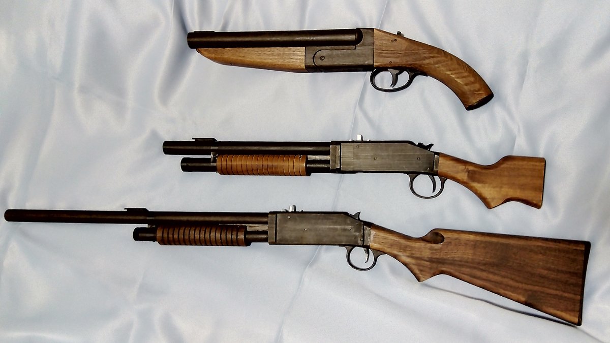 #いい銃の日

今年は試作品をご紹介。

水平二連ソードオフショットガン（世紀末の荒野に似合うMADな奴）
ウィンチェスターM1897（トレンチガン或いはライオットガン）

ロールアウトはまだですが、各イベントにて展示します。
もちろん触れていただけます。