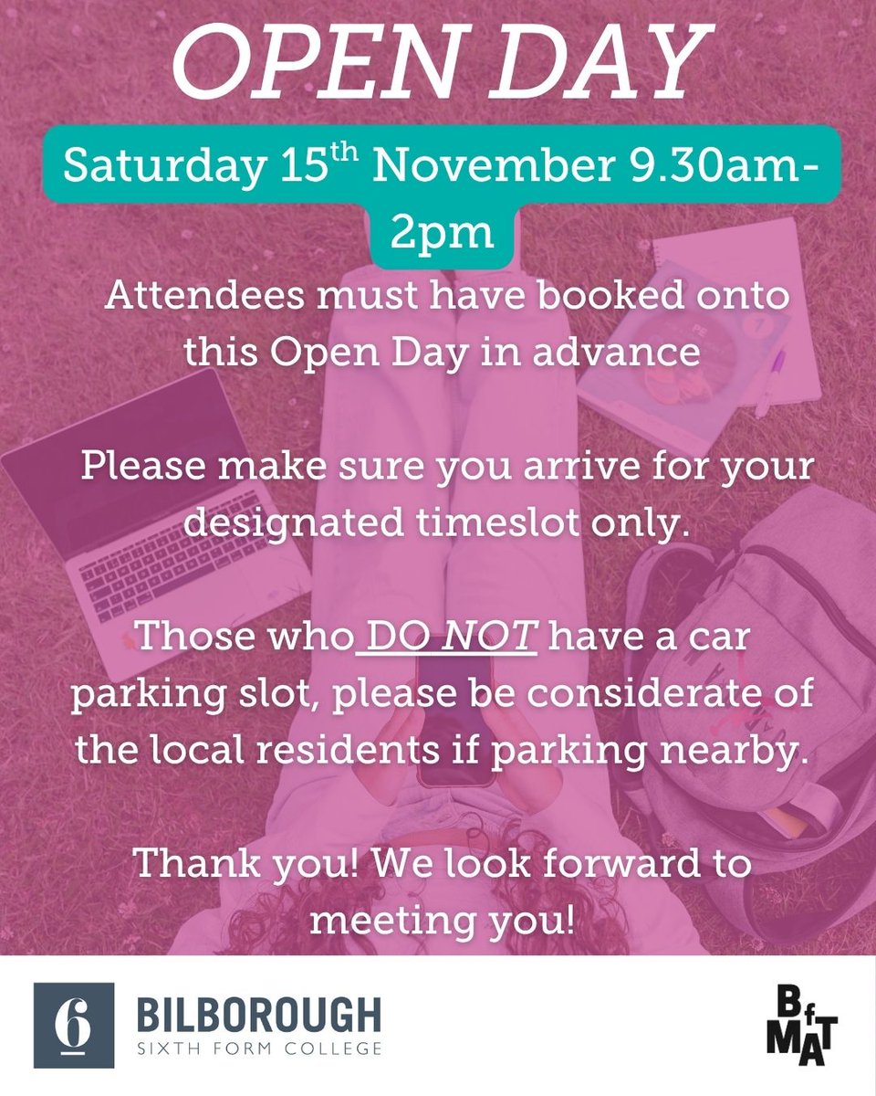 Today we have another Open day! Just a little reminder about the event.

Please arrive for your designated timeslot and if you DO NOT have a parking slot. Please be considerate to the local residents if parking nearby.

Thank you and we look forward to meeting you!