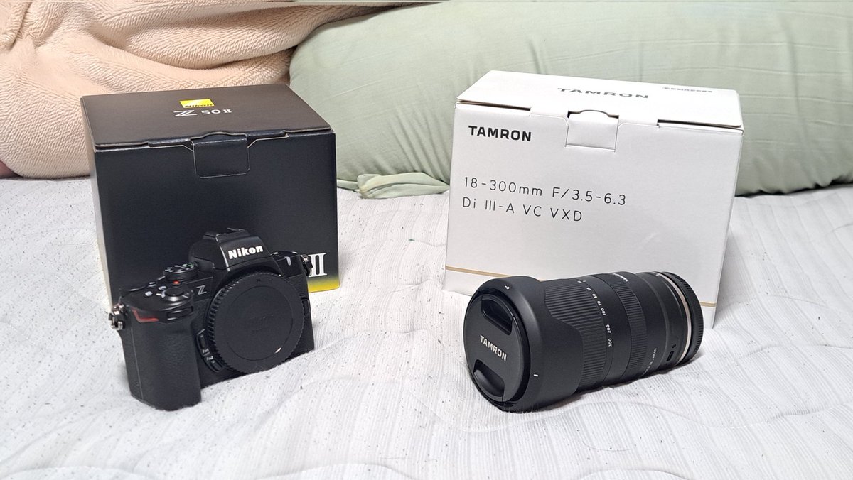 wossan2002's tweet photo. #Nikon 
𝑴𝒚 𝒏𝒆𝒘 𝒈𝒆𝒂𝒓... て事で買っちゃいました
Nikon Z50ii + TAMRON レンズ
スマホで撮るのとでは全然違うっすね 
とりあえずコレで練習頑張ります https://t.co/wFXMP0Vagy