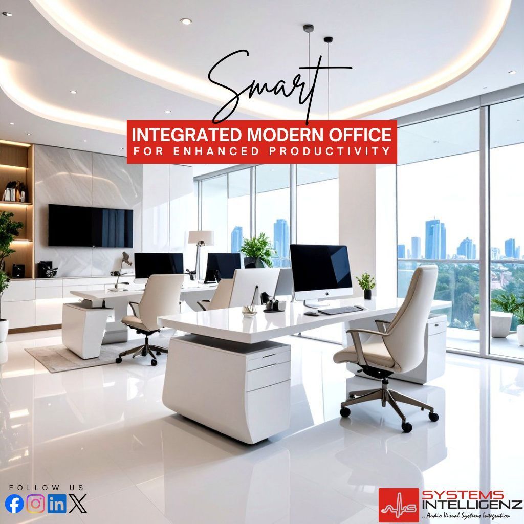 SysIntelligenz's tweet image. A beautiful office becomes functional with Smart Integrated Technology, from automated lighting to seamless video conferencing. 

We design and install systems that eliminate friction, allowing your team to focus on results.

Invest in a Smart Office today and boost productivity.