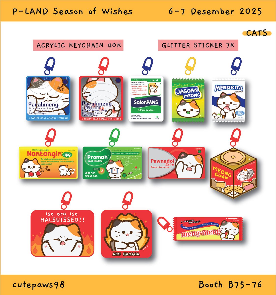 cutepaws98's tweet photo. Share is appreciated 🙇‍♀️

P-LAND Season of Wishes Pick Up Pre-Order Catalogue

🍀Pick up: ❌15 Nov '25
Table B75-76
🍀Mail Order:  ❌20 Nov '25
Local &amp; WW Shipping

🇮🇩 https://t.co/CWW7ce1c3V
🌏 https://t.co/G7Y8aYuKeW

🌟 Original Art, Stray Kids, Xdinary Heroes, Demon Slayer https://t.co/JdCrnqJn9v