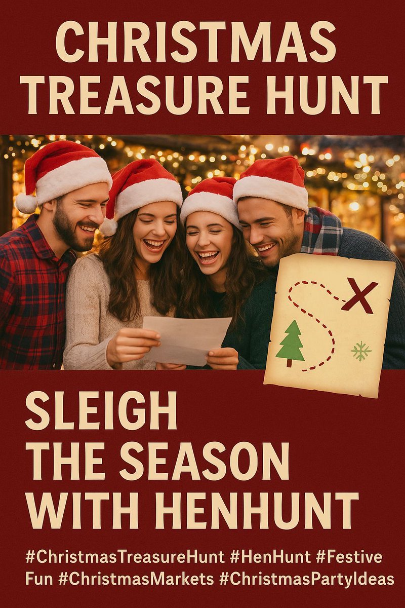 Henhunts's tweet photo. Swap secret Santa stress for sleigh-loads of laughter 🎁🤣
Our Christmas Treasure Hunt brings festive magic, friendly competition &amp; unforgettable moments!
book now 👇
https://t.co/TEU6bd47tj

#HenHunt #ChristmasActivities #ChristmasParty #ChristmasTeamBuilding https://t.co/BCMyA4RsLG
